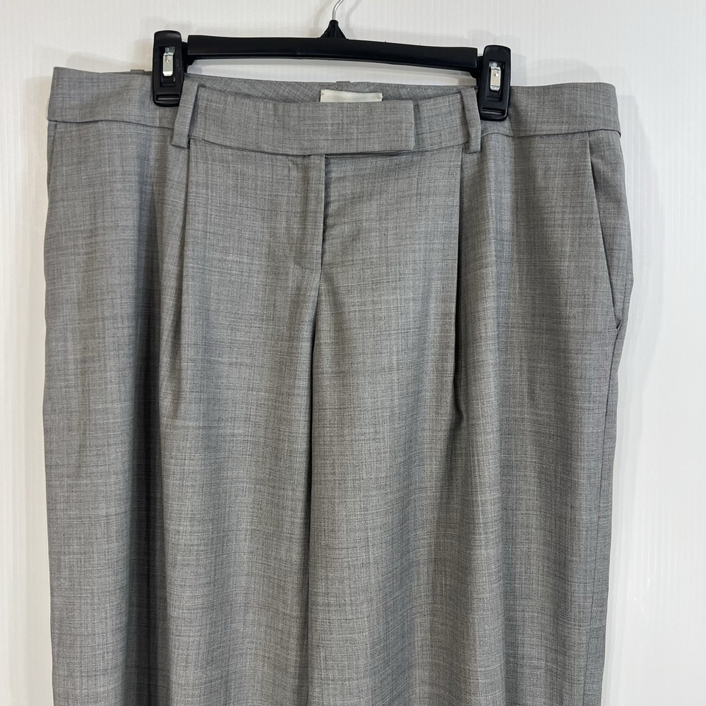 BELLE The Label Perennial Trousers Size 10 Medium Gray Wide Leg Wool Blend NEW - Picture 4 of 15